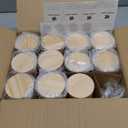 SHOWIN Thick Candle Jars for Making Candles 12 Pcs, 7 OZ Empty Jars with Wood Lids for Candle Making, Sample Container, Christmas