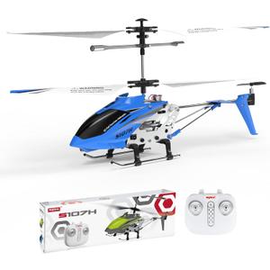 Cheerwing Remote Control Helicopter, SYMA S107H Mini RC Helicopter with Gyro,Altitude Hold, One Key Take Off/Landing for Adults Kids(Blue)