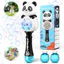 Aooess Bubble Machine for Kids Ages 4-8 Years Old: Light Up Bubble Wand for Parties Outside Toys for Toddlers 3-5 Automatic Bubble Machine Rechargeable Gifts for 3 + Year Old Girl Boy, 11.8 inches x 4.1 inches x 3.2 inches
