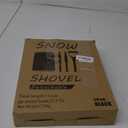 Snow Shovel, 2025 New Upgrade Large-Capacity Lightweight Aluminum Portable Snow Shovel, Parent-Child Playing Shovel, Car Shovel for Driveway, Garden, Camping-Black