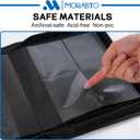 Top Loader Binder, Holds 128 Top Loaders,4 Pocket Top Loader Binders for 3" x 4" Rigid Cards, Card Album Folder for Hard Plastic Top Loaders