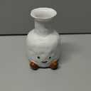 Cute Smile Face Vase White Ceramic Cute Flower Vase for Home Decor, Modern Decor Vase for Living Room Bedroom, for Women Friends Family