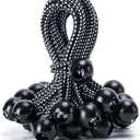30 Pack Ball Bungee Cord, 6 Inch Heavy Duty Bungie Cord Balls Canopy Tarp Tie Down Bungee Balls for Camping, Tents, Cargo,Holding Wire and Hoses, Patio Umbrellas, Awning (Black)