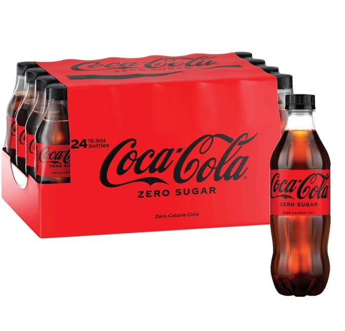 Coca-Cola, Coca-Cola Zero Sugar, 16.9 fl oz, 24 Pack 