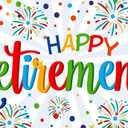 78.74''x39.37'' Retirement Banner Happy Retirement Party Decorations for Office F325