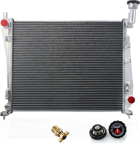All Aluminum Radiator for 2011-2021 2012 2013 2014 2015 2016 2017 2018 2019 2020 Jeep Grand Cherokee Dodge Durango 3.6L V6 5.7L V8, 2 Row Core Cooing Radiators