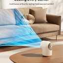 Aecooly Touch Control Desk Chic 01 Lite Fan, 100 Speeds Quiet Digital Display Small Table Fan, 4000mAh Battery Powered Desktop Fan for Bedroom, Bedside, Office, Travel -Beige