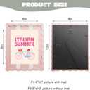 YESKAY 8x10 Picture Frame with Real Glass,Wavy Edge Wooden Photo Frame for 6x8,Cute Scalloped Picture Frame for Tabletop or Wall Hanging,Pink,1 Pack