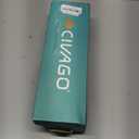 CIVAGO 40 oz Insulated Water Bottle With Straw, Stainless Steel Sports Water Cup Flask with 3 Lids (Straw, Spout and Handle Lid), Double Walled Travel Thermal Canteen Mug, Midnight Black