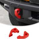 Linskip for Modular Steel Bumper Tow Hook Covers Fit for 2021-2026 Ford Bronco Accessories, Tow Hook Rubber Sleeve Protectors for Bronco Raptor Accessories(Red)