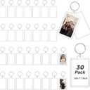 Photo Keychain, Acrylic Picture Keychain Holder, Personalised Keychains Photo Frame for Insert 1.8 x 1.1 Inch Photo