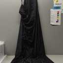 Halter Bridesmaid Dresses for Wedding Guest Dress Satin Mermaid Formal Evening Dress Long 2025 (Black)