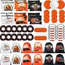 75 Pieces Basketball Team Gifts Set Includes 12 Pcs Makeup Bag 12 Ball Drawstring Bags 12 Hair Ties 12 Bracelets 12 Pcs Compact Mirror 12 Keychains (Orange Color,Basketball)