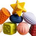 TUMAMA Baby Sensory Ball Set,Soft Textured Squeeze Balls Montessori Toys Easter Egg for Babies Toddlers 3-12 Months