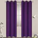Yakamok Blackout Curtains for Bedroom,Thermal Insulated Blackout Grommet Top Drapes for Living Room,Purple,38x84 Inch, 2 Panels