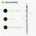 1/4 Router Bits 1/4 Shank, Spiral Downcut Router Bit, 1/4 Inch CNC Router Bits, Down Cut End Mills 1/4 Shank, Solid Carbide Endmills, Ideal for Wood Inlay, Grooving,2" CL,4" OVL