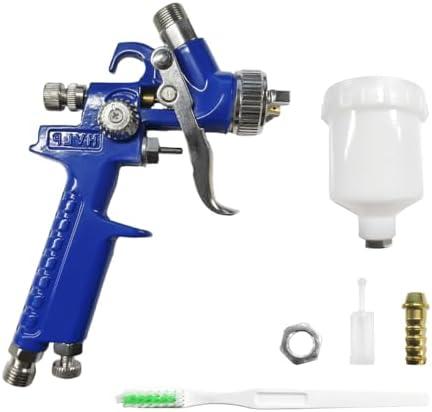 povtii HVLP Spray Gun with 1.0mm Nozzle, Car Detail Paint Air Spray Gun with 125cc Cup, Gravity Feed Paint Gun Sprayer for Vehicle Furniture Surface Painting, Car Accessories