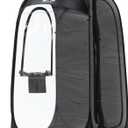 Sports Pod, Kilindeer Pop Up Weather Tent for 1 Person  Portable All-Weather Shelter with Clear TPU Panels, Instant Setup for Outdoor Events, Camping, Hiking, Wind & Rain Protection (Black)