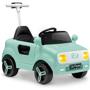 Jetson Mako Kids Electric Motor Assist Push Car, 3 Modes: Push, Drive or Remote Control, Top Speed of 3 mph, Seatbelt, Headlights, Recommended Ages: 2-4 Years
