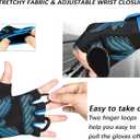 MOREOK Cycling Gloves Bike Gloves for Men/Women-[5MM Gel Pad] Half Finger Bicycle Biking Gloves for Cycling/Weight Lifting/Gym/Motorcycle/Rowing/Outdoor Sports-128 (XX-Large, blue)