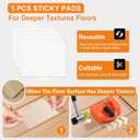 Heavy Duty Floor Gap Fixer Tool with Rubber Mallet, Laminate Flooring Tools with Enhanced Suction Cup & 5 PCS Sticky Pads for Wood Floor, Laminate, Vinyl Plank, Hardwood