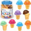 Learning Resources Mini Letter Scoops,Preschool Learning Toys, Stacking Toys, Montessori Toys,Kids Easter Gifts, Ages 3+, 52 Pieces