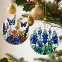7 x Texas Bluebonnet Ornament, Christmas Ornaments: Christmas Tree Decorations, Holiday Decor, Stocking Stuffers, Gift Ideas, Xmas Gift, Flower Lover Gifts & Gifts for Women