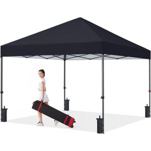 COOSHADE Easy Pop Up Canopy Tent 8X8Ft(Black)