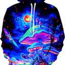 RAISEVERN Hoodies for Men Women 3D Graphic Fleece Sweatshirts Pullover Novelty Cool Funny Hoody Hooded With Pockets