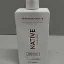 Native Coconut & Vanilla Conditioner Contain Naturally Derived Ingredients | All Hair Types, Color & Treated, Fine to Dry Damaged, Sulfate & Dye Free - 1-Pack