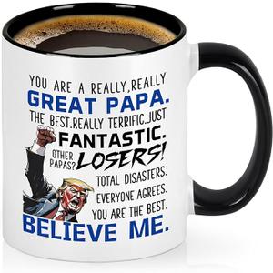 WENSSY You're a Really Stepdad Mug, Best Stepdad Gifts, Funny Birthday Father's Day Gifts for Step Dad from Daughter Son 11 OZ Black Handle