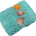 Fish Net for Decor Fishing Small Blue Handmade Pirate Net Fish Net Aquarium Wall Home Decor Coastal Themed Nautical Nets Decoration Beach Outdoor Decorative Green Cotton Thread