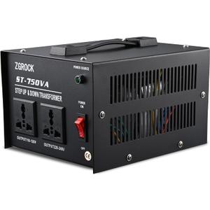 750 Watt Voltage Transformer Power-Converter Step up Down Transformer 110V to 220V/220V to 110V Circuit Breaker Protection
