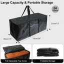 Demao Black Large Moving Bags,6 Pack Heavy Duty Storage Bags,Packing Bag with Handles & Zippers,Foldable Moving Tote Storage Box for Clothes,Relocation,College Dorm & Travel Storage-Moving Essentials