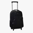 Rockland Double Handle Rolling Backpack, Black, 17-Inch