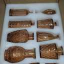 Amber Glass Bud Vases -Set of 19 for Flowers, Small Amber Bud Vases in Bulk for Centerpieces Decor, Mini Glass Set for Home Table Decorations