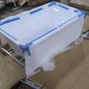 LB428-L 60" Acrylic Rectangular Alcove Soaking Bathtub in White with Left Drain, Brushed Nickel pop-up Drain Included
