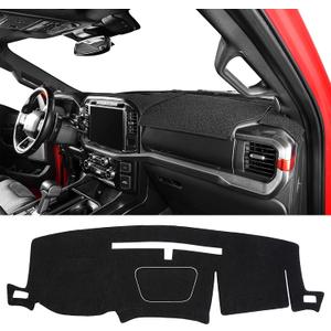 Pigenius Dash Cover for Chevrolet Silverado/GMC Sierra 1500/2500 HD/3500 HD, 20192022, Without Forward Collision Alert, Without Heads-Up Display, Black