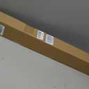 UNISHADES no Drill Cordless Roman Shades for Windows, 33" W × 64" H - 100% Blackout - Linen - Mist White