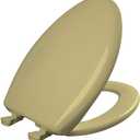 Bemis Classic Colors Slow Close Toilet Seat, Easy Clean Hinges and Durable Plastic Seat, Made in USA, Elongated, Harvest Gold