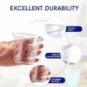 JOLLY CHEF 100 Pack Clear Plastic Cups, 9 oz Crystal PET Party Cups, Classic Clear Disposable Wine Cup for Wedding, Thanksgiving, Birthday, Halloween, Christmas Party