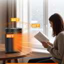 ZAFRO Space Heater for Indoor Use, Portable Electric Heaters with Digital Display and Remote, 2025 Upgraded, 24H Timer, 5 Mode, Thermostat, 1500W PTC Ceramic Fast Heat Safety for Home Office Bedroom