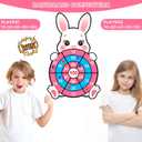 Easter Games for Kids, Large Easter Basket Essentials Dart Board Toy Gifts for Kids Family Teens Boys Girls Toddlers, Happy Party Decorations Centerpieces Party Favor with 12 Stick Balls, 12 inches to 18 inches , small