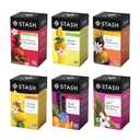 Stash Tea Fruity Herbal Tea 6 Flavor Tea Sampler, 6 boxes With 18-20 Tea Bags Each. BBD 12/03/2028.