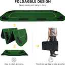 YUZPKRSI 79 x 36 Inch Foldable Poker Table Top, Rectangular Poker Table Topper Green Felt with Chips Tray & Cup Holders, Professional Texas Holdem Poker Mat with Carrying Bag for Card Casino Games