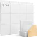 Acoustic Panels 18 Pack Square Soundproof Wall Panels Self-Adhesive, Acoustic Foam Panels High Density Sound Proof Foam Panels for Home Office, Recording Studio, Ceiling 12" X 12" X 0.4" White