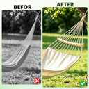 2pcs 12 Hole Detachable Wooden Hammock Spreader Bars, Durable Replacement Accessories Bars for Outdoor Hanging Hammocks Durable