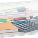 Superio Clear Storage Box with Lid, 2.3 Quart Plastic Container Bins for Organizing, Stackable Crates, BPA Free, Non Toxic, Odor Free, Organizers for Home, Office, School, and Dorm