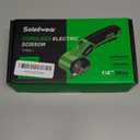 Cardboard Cutter, Rechargeable Cordless Electric Scissors, 4V Upgrade Motor Electric Box Cutter with 2 Blades, Safety Lock & LED Light, Powerful Cutting for Cardboard Box, Plastic, Leather