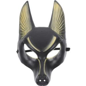Ciieeo - Adult Mask Plastic Egyptian Anubis Cosplay Mask Egypt The God Costume Accessories Masqurade Halloween Cosplay Party Fancy Dress Photo Prop